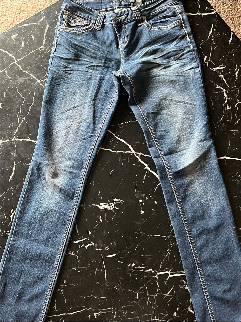 ZCO Women's Blue Straight Leg Jeans